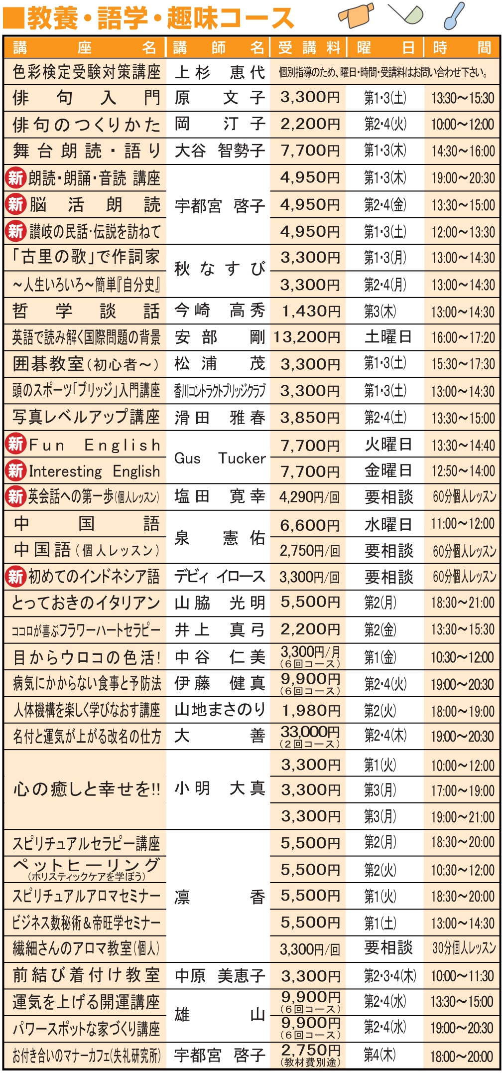 講座案内料金表06